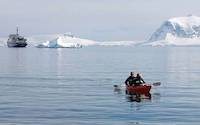 Kayaking off the Antarctic peninsula
